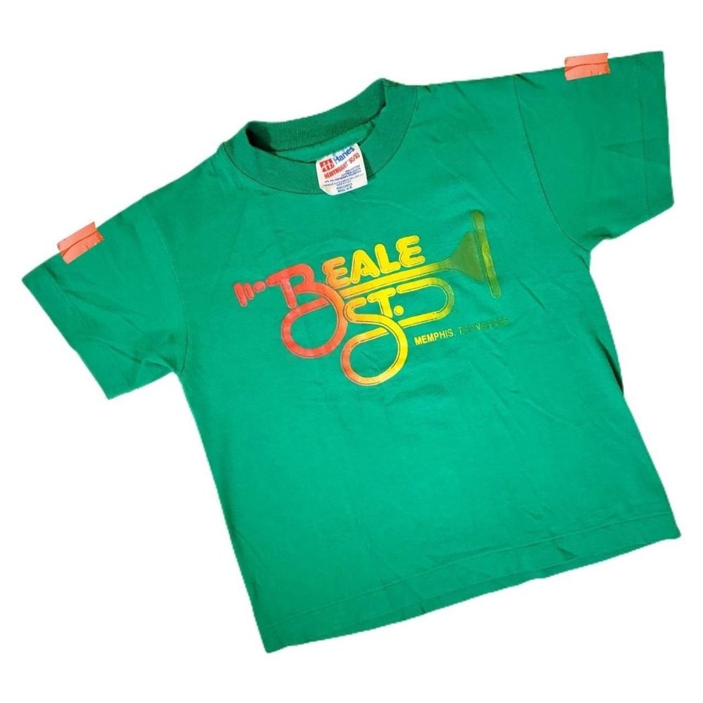 vintage 90s Beale Street green baby tee